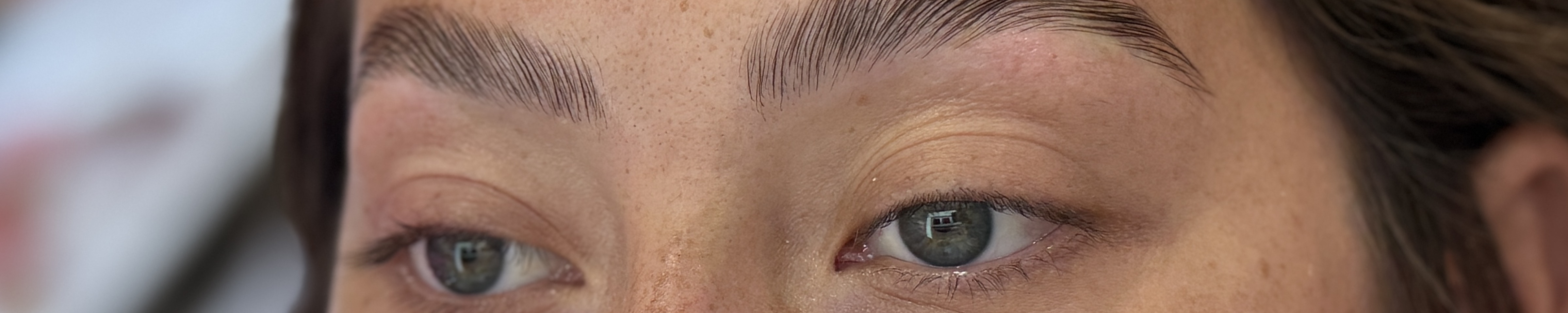 Defined brows and eyes after styling