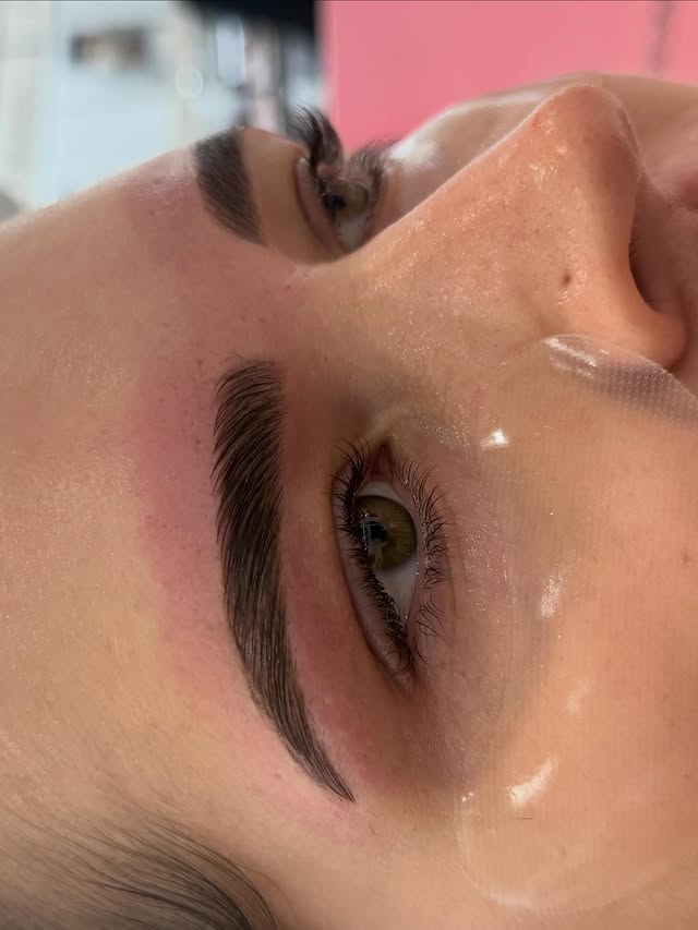 Detailed brow styling result by Doll Me Up Beauty